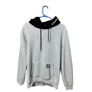 KIVENST ROSTORY CHILD Macro Hoodie Gray/Black Fleece Sweatshirt Size Large